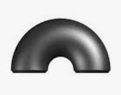 COUDE À 180° À SOUDER BOUT‑À‑BOUT EN ACIER CARBONE, 4", SCH 40/STD, ASTM A234 WPB, ASME B16.9