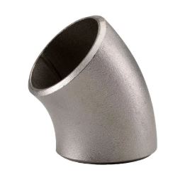 COUDE LONG RAYON À SOUDER BOUT À BOUT EN ACIER CARBONÉ GALVANISÉ, 45°, SCH 40/STD, ASTM A234 WPB, ASME B16.9