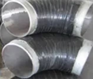 COUDE LONG RAYON À SOUDER BOUT À BOUT EN ACIER CARBONÉ REVÊTU DE POLYÉTHYLÈNE, 90°, 6", SCH 40, ASTM A234 WPB, ASME B16.9