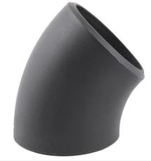 COUDE LONG RAYON À SOUDER BOUT À BOUT EN ACIER CARBONÉ, 45°, 1.1/2", SCH 40/STD, ASTM A234 WPB, ASME B16.9
