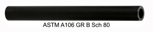 TUYAU YL SANS SOUDURE NOIR NORME 80/XS ASTM A106 GR.B/API 5L 5.8 MTR, 8"