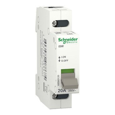 [POW ON A9S60120] ISW 1P 20A 250V كَسَّار دائرة صغير :I إكسسوارات مضخات جراندفوس