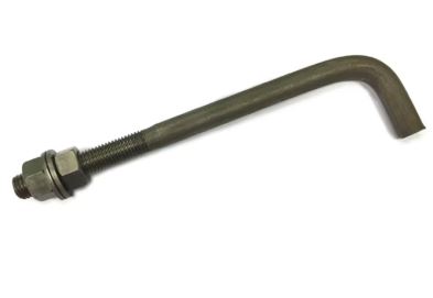 [BENT ANCHOR ROD CS M16X350] ACIER CARBONE — TIGE D’ANCRAGE CINTRÉE À 90°, CLASSE 8.8, M16 × 350 MM, AVEC ÉCROU