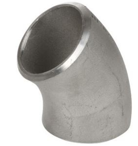 ACIER INOXYDABLE — COUDE À SOUDER (BUTT-WELD) LONG RAYON 45°, SCH 10S, MATIÈRE : ASTM A403 WP304L, NORM ASME B16.9