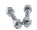 [TIG HA STUD BOLT HDG 5/8X140MM] GOUJON AVEC ÉCROUS HEXAGONAUX LOURDS GALVANISÉS ASTM A193 GR. B7 / ASTM A194, 5/8" × 140 MM  