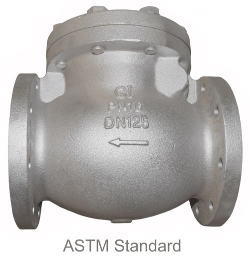 [VAL KIT CI SWCK R] SWING CHECK VALVE CAST IRON PN16 BRONZE TRIM FLANGED ENDS 4" KITZ - (PH)EN16FCO